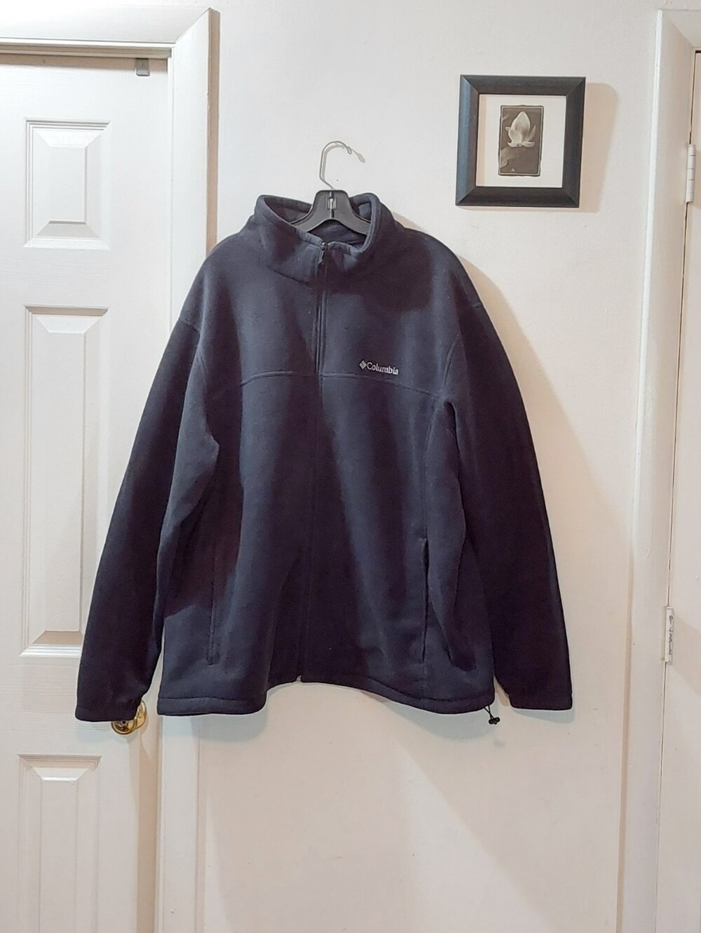 Columbia Men's Black/grey Lightweight Fleece Jacket Size 3X
